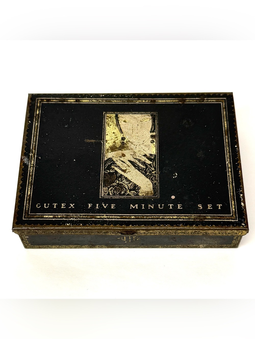 Cutex Five Minute Set Vintage Tin Box Art Deco 1920s Manicure Antique